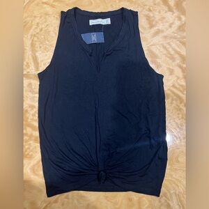 Abercrombie & Fitch Black Tie Front Tank Top